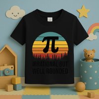 Retro Pi Day Funny Math Equation Irrational But Well Rounded Toddler T-Shirt