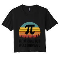 Retro Pi Day Funny Math Equation Irrational But Well Rounded Crop Top