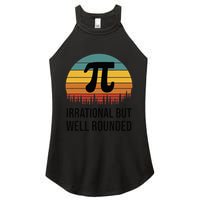 Retro Pi Day Funny Math Equation Irrational But Well Rounded Women's Perfect Tri Rocker Tank