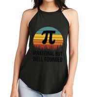 Retro Pi Day Funny Math Equation Irrational But Well Rounded Women's Perfect Tri Rocker Tank