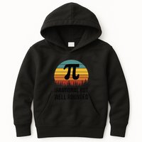 Retro Pi Day Funny Math Equation Irrational But Well Rounded Kids Hoodie