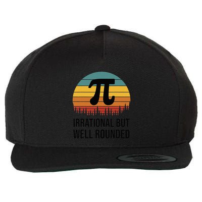 Retro Pi Day Funny Math Equation Irrational But Well Rounded Wool Snapback Cap