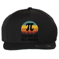 Retro Pi Day Funny Math Equation Irrational But Well Rounded Wool Snapback Cap