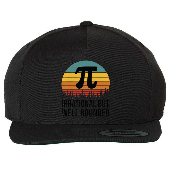 Retro Pi Day Funny Math Equation Irrational But Well Rounded Wool Snapback Cap
