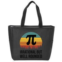 Retro Pi Day Funny Math Equation Irrational But Well Rounded Zip Tote Bag