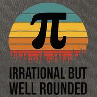 Retro Pi Day Funny Math Equation Irrational But Well Rounded Cotton Canvas Backpack