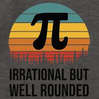 Retro Pi Day Funny Math Equation Irrational But Well Rounded Vector Backpack