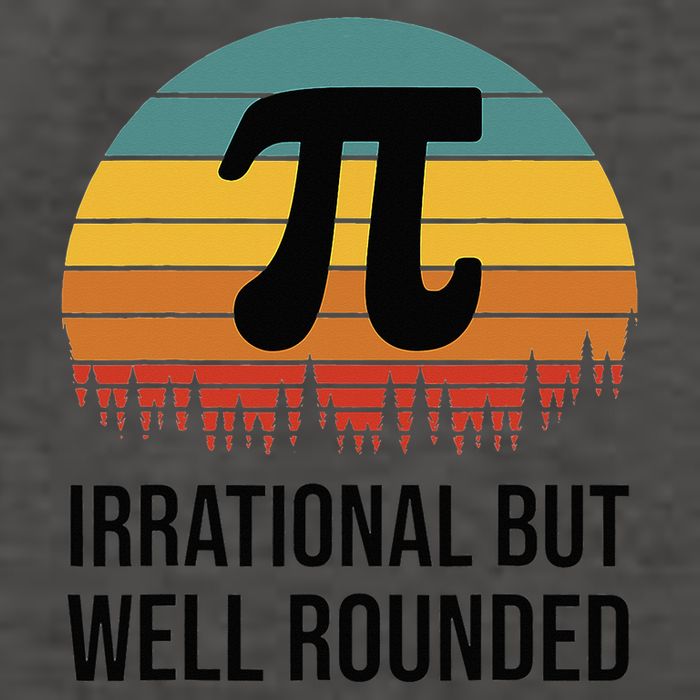 Retro Pi Day Funny Math Equation Irrational But Well Rounded Vector Backpack