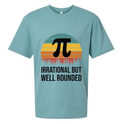 Retro Pi Day Funny Math Equation Irrational But Well Rounded Sueded Cloud Jersey T-Shirt