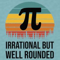 Retro Pi Day Funny Math Equation Irrational But Well Rounded Sueded Cloud Jersey T-Shirt