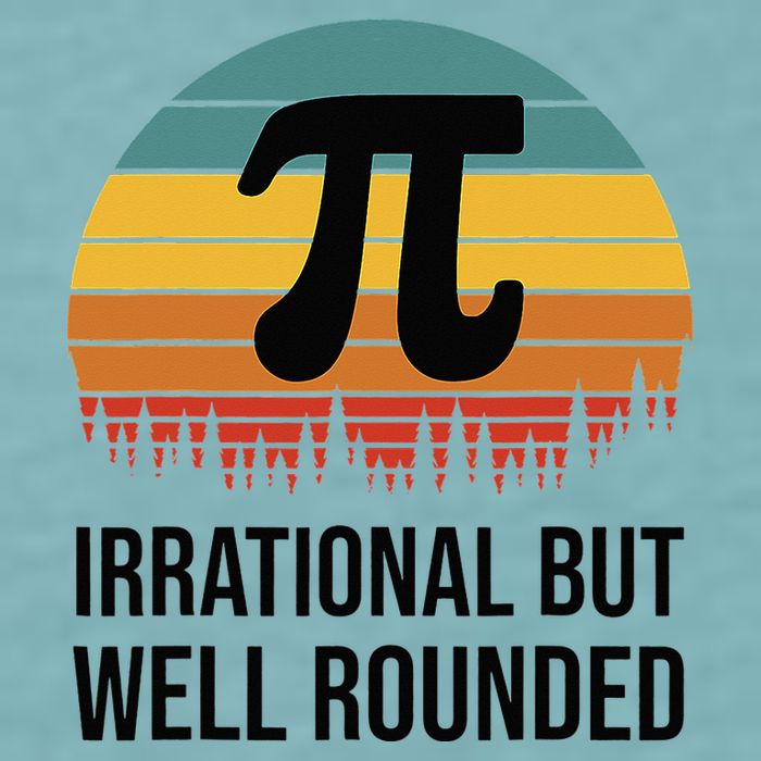 Retro Pi Day Funny Math Equation Irrational But Well Rounded Sueded Cloud Jersey T-Shirt