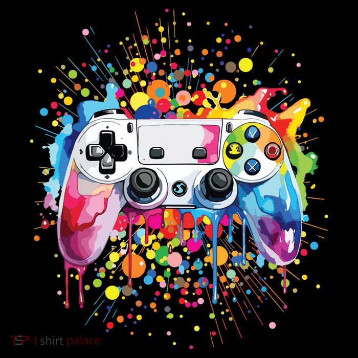 Retro Polka Dots Gaming Controller Video Gamers Dot Day Full-Length Apron With Pockets