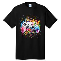 Retro Polka Dots Gaming Controller Video Gamers Dot Day Tall T-Shirt