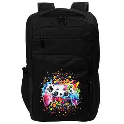 Retro Polka Dots Gaming Controller Video Gamers Dot Day Impact Tech Backpack
