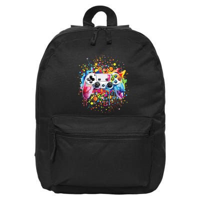 Retro Polka Dots Gaming Controller Video Gamers Dot Day 16 in Basic Backpack