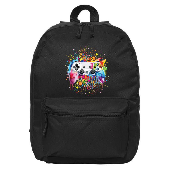 Retro Polka Dots Gaming Controller Video Gamers Dot Day 16 in Basic Backpack