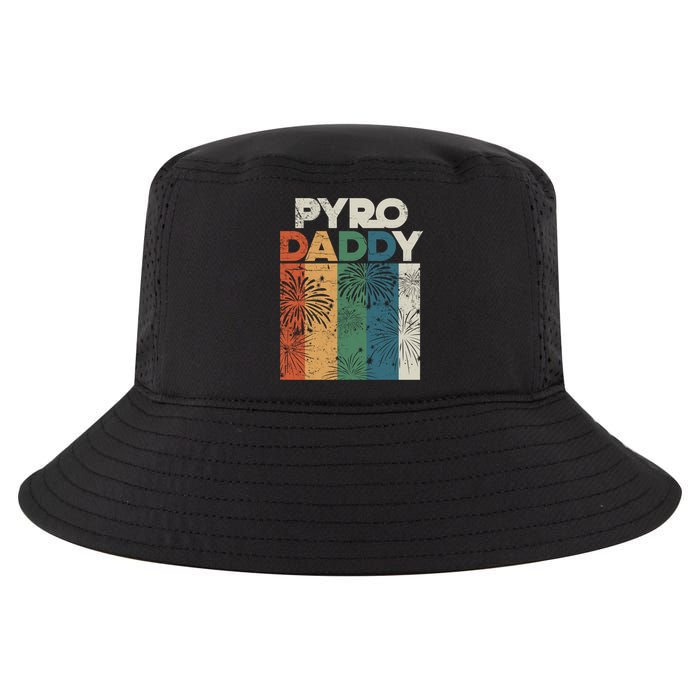 Retro Pyro Daddy Pyrotechnician Father Fireworks Technician Meaningful Gift Cool Comfort Performance Bucket Hat