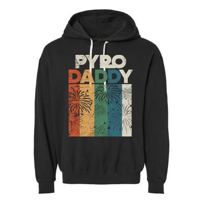Retro Pyro Daddy Pyrotechnician Father Fireworks Technician Meaningful Gift Garment-Dyed Fleece Hoodie