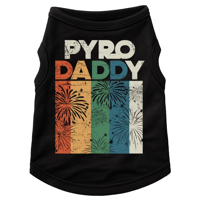 Retro Pyro Daddy Pyrotechnician Father Fireworks Technician Meaningful Gift Doggie Tank