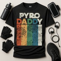 Retro Pyro Daddy Pyrotechnician Father Fireworks Technician Meaningful Gift Performance Shirt