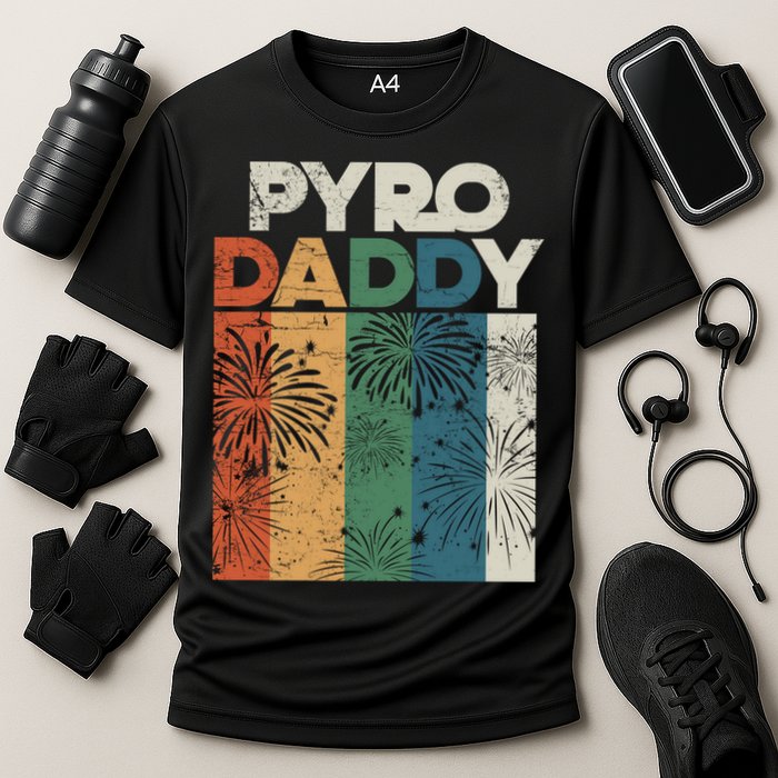 Retro Pyro Daddy Pyrotechnician Father Fireworks Technician Meaningful Gift Performance Shirt