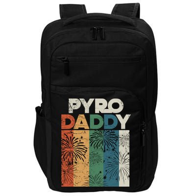 Retro Pyro Daddy Pyrotechnician Father Fireworks Technician Meaningful Gift Impact Tech Backpack