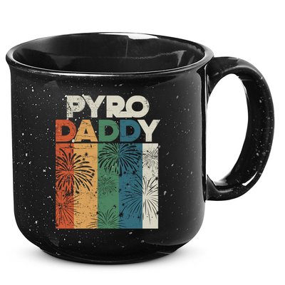 Retro Pyro Daddy Pyrotechnician Father Fireworks Technician Meaningful Gift 15oz Campfire Ceramic Mug