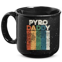 Retro Pyro Daddy Pyrotechnician Father Fireworks Technician Meaningful Gift 15oz Campfire Ceramic Mug