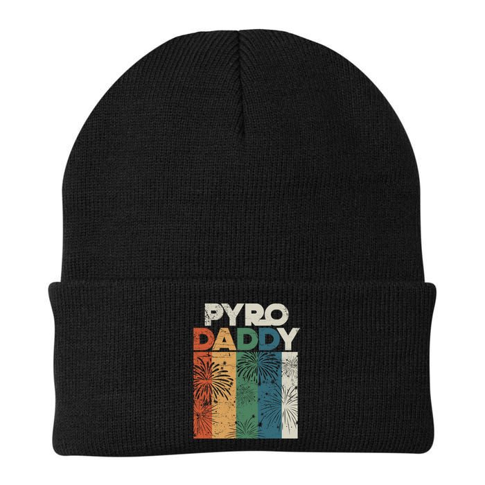 Retro Pyro Daddy Pyrotechnician Father Fireworks Technician Meaningful Gift Beanie