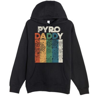 Retro Pyro Daddy Pyrotechnician Father Fireworks Technician Meaningful Gift Premium Pullover Hoodie