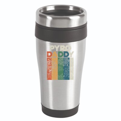 Retro Pyro Daddy Pyrotechnician Father Fireworks Technician Meaningful Gift 16oz Travel Tumbler