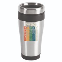 Retro Pyro Daddy Pyrotechnician Father Fireworks Technician Meaningful Gift 16oz Travel Tumbler