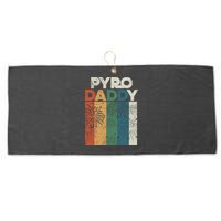 Retro Pyro Daddy Pyrotechnician Father Fireworks Technician Meaningful Gift Large Microfiber Waffle Golf Towel