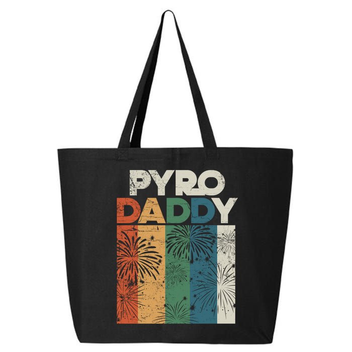 Retro Pyro Daddy Pyrotechnician Father Fireworks Technician Meaningful Gift 25L Jumbo Tote