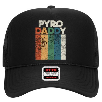 Retro Pyro Daddy Pyrotechnician Father Fireworks Technician Meaningful Gift Trucker Hat