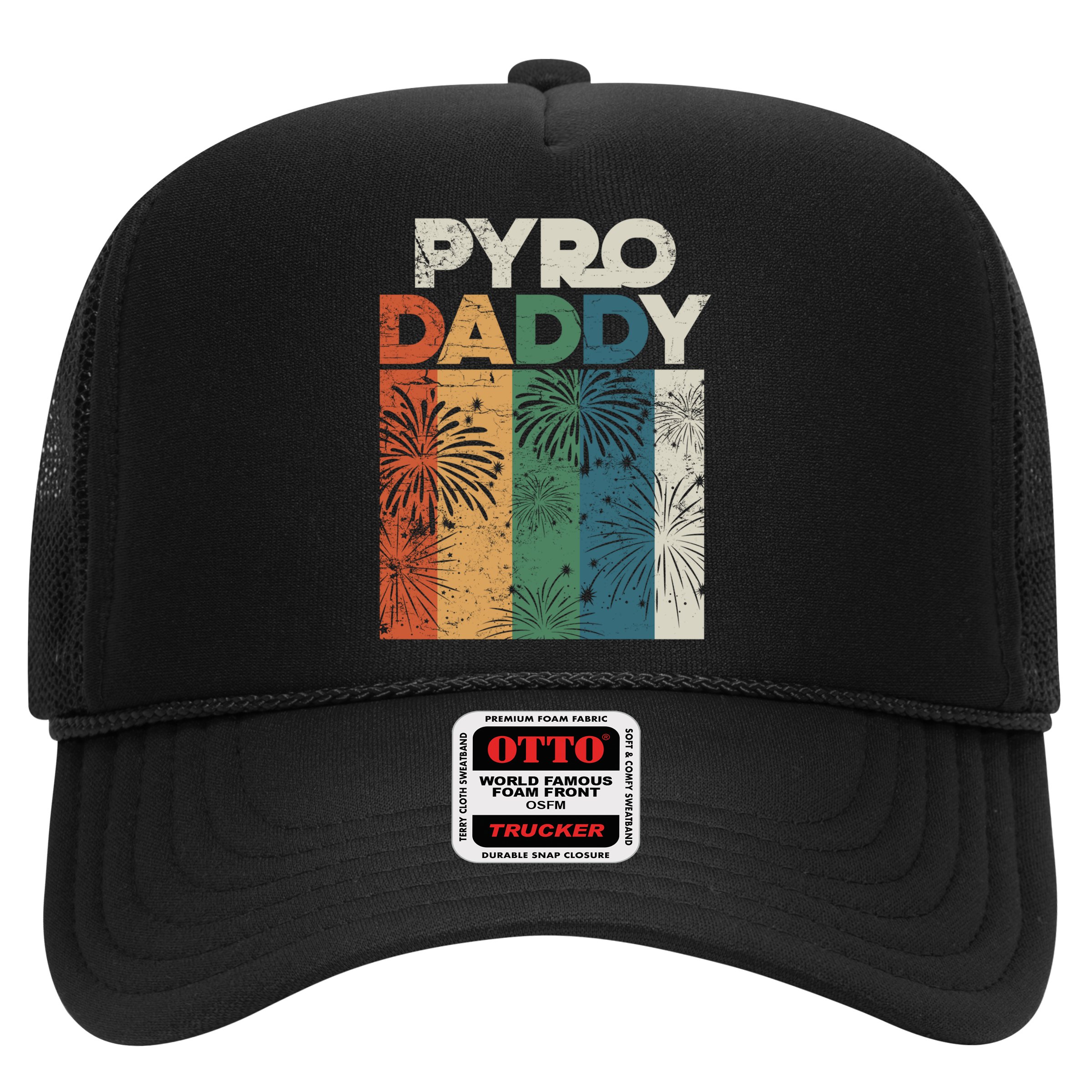 Retro Pyro Daddy Pyrotechnician Father Fireworks Technician Meaningful Gift Hat