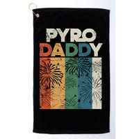 Retro Pyro Daddy Pyrotechnician Father Fireworks Technician Meaningful Gift Golf Towel