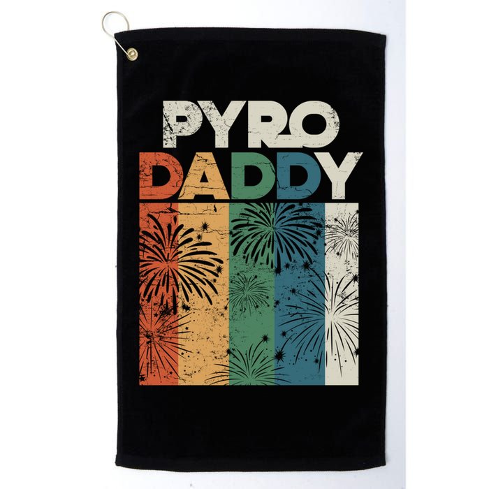 Retro Pyro Daddy Pyrotechnician Father Fireworks Technician Meaningful Gift Golf Towel