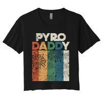 Retro Pyro Daddy Pyrotechnician Father Fireworks Technician Meaningful Gift Crop Top