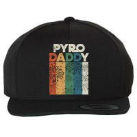 Retro Pyro Daddy Pyrotechnician Father Fireworks Technician Meaningful Gift Wool Snapback Cap