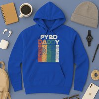 Retro Pyro Daddy Pyrotechnician Father Fireworks Technician Meaningful Gift Hoodie