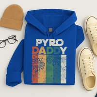 Retro Pyro Daddy Pyrotechnician Father Fireworks Technician Meaningful Gift Hoodie
