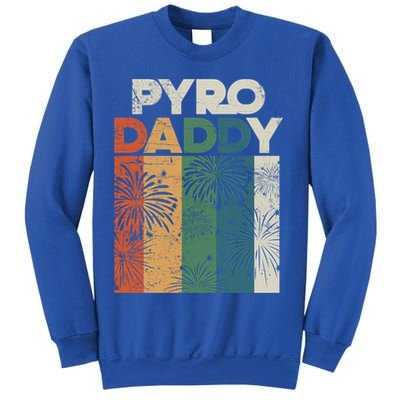 Retro Pyro Daddy Pyrotechnician Father Fireworks Technician Meaningful Gift Sweatshirt