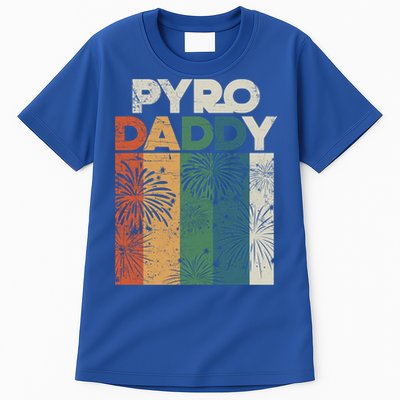 Retro Pyro Daddy Pyrotechnician Father Fireworks Technician Meaningful Gift Tall T-Shirt