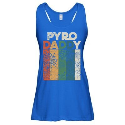 Retro Pyro Daddy Pyrotechnician Father Fireworks Technician Meaningful Gift Ladies Essential Flowy Tank