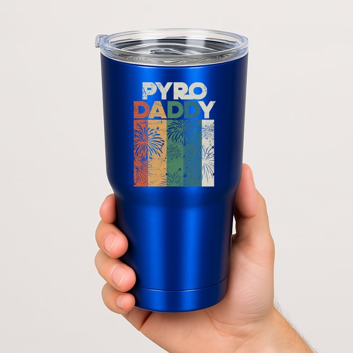 Retro Pyro Daddy Pyrotechnician Father Fireworks Technician Meaningful Gift Tumbler