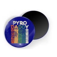 Retro Pyro Daddy Pyrotechnician Father Fireworks Technician Meaningful Gift Magnet