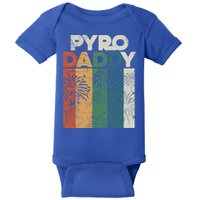 Retro Pyro Daddy Pyrotechnician Father Fireworks Technician Meaningful Gift Baby Bodysuit