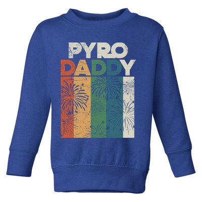 Retro Pyro Daddy Pyrotechnician Father Fireworks Technician Meaningful Gift Toddler Sweatshirt