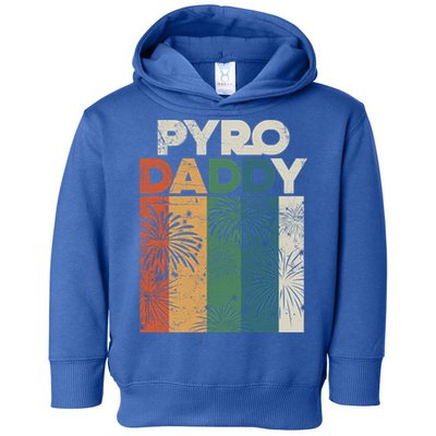 Retro Pyro Daddy Pyrotechnician Father Fireworks Technician Meaningful Gift Toddler Hoodie